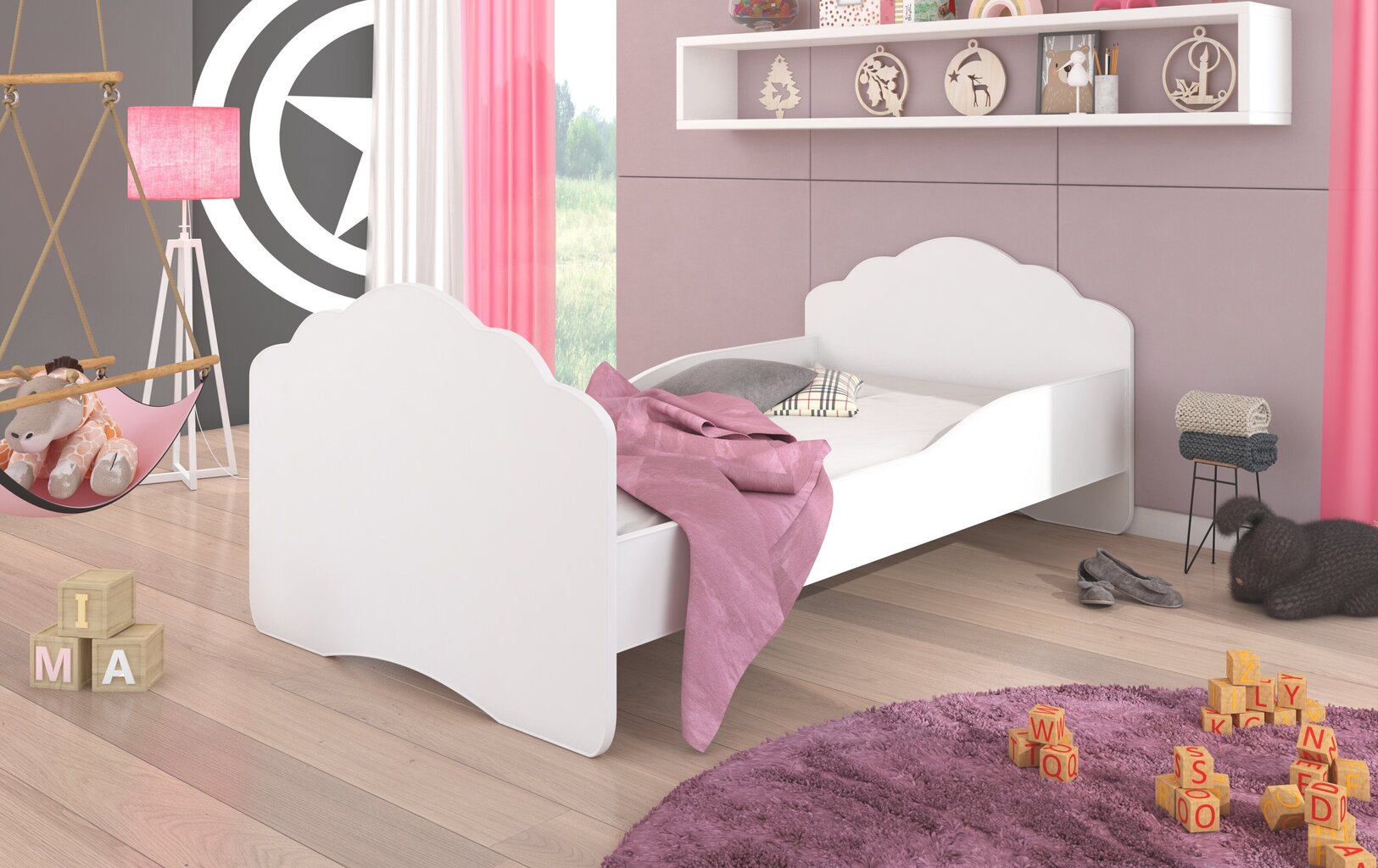 Lastevoodi ADRK Furniture Casimo White, 140x70cm цена и информация | Lastevoodid | hansapost.ee