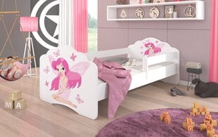 Lastevoodi eemaldatava kaitsega ADRK Furniture Casimo Girl with Wings, 70x140 cm цена и информация | Детские кровати | hansapost.ee