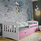 Lastevoodi koos madratsiga Selsey Pamma, 80x160 cm, valge/roosa hind ja info | Lastevoodid | hansapost.ee