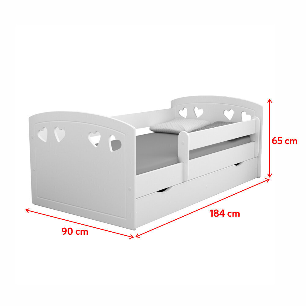 Lastevoodi madratsiga Selsey Derata, 80x180 cm, valge hind ja info | Lastevoodid | hansapost.ee