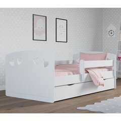 Детская кровать с матрасом Selsey Derata, 80x140 см, белая цена и информация | Детские кровати | hansapost.ee