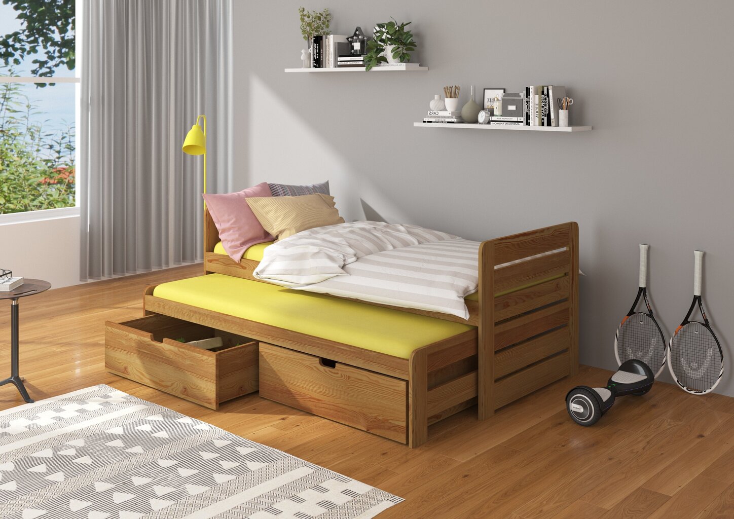 Lastevoodi ADRK Furniture Tomi 180x80, tamme värv цена и информация | Lastevoodid | hansapost.ee