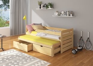 Lastevoodi ADRK Furniture Tomi 04 180x80 küljekaitsega, pruun цена и информация | Детские кровати | hansapost.ee