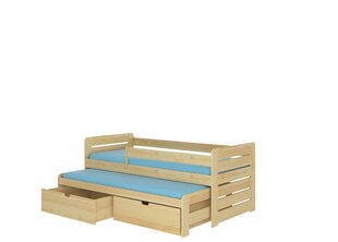 Lastevoodi ADRK Furniture Tomi 04 180x80 küljekaitsega, pruun цена и информация | ADRK Furniture Детская мебель | hansapost.ee