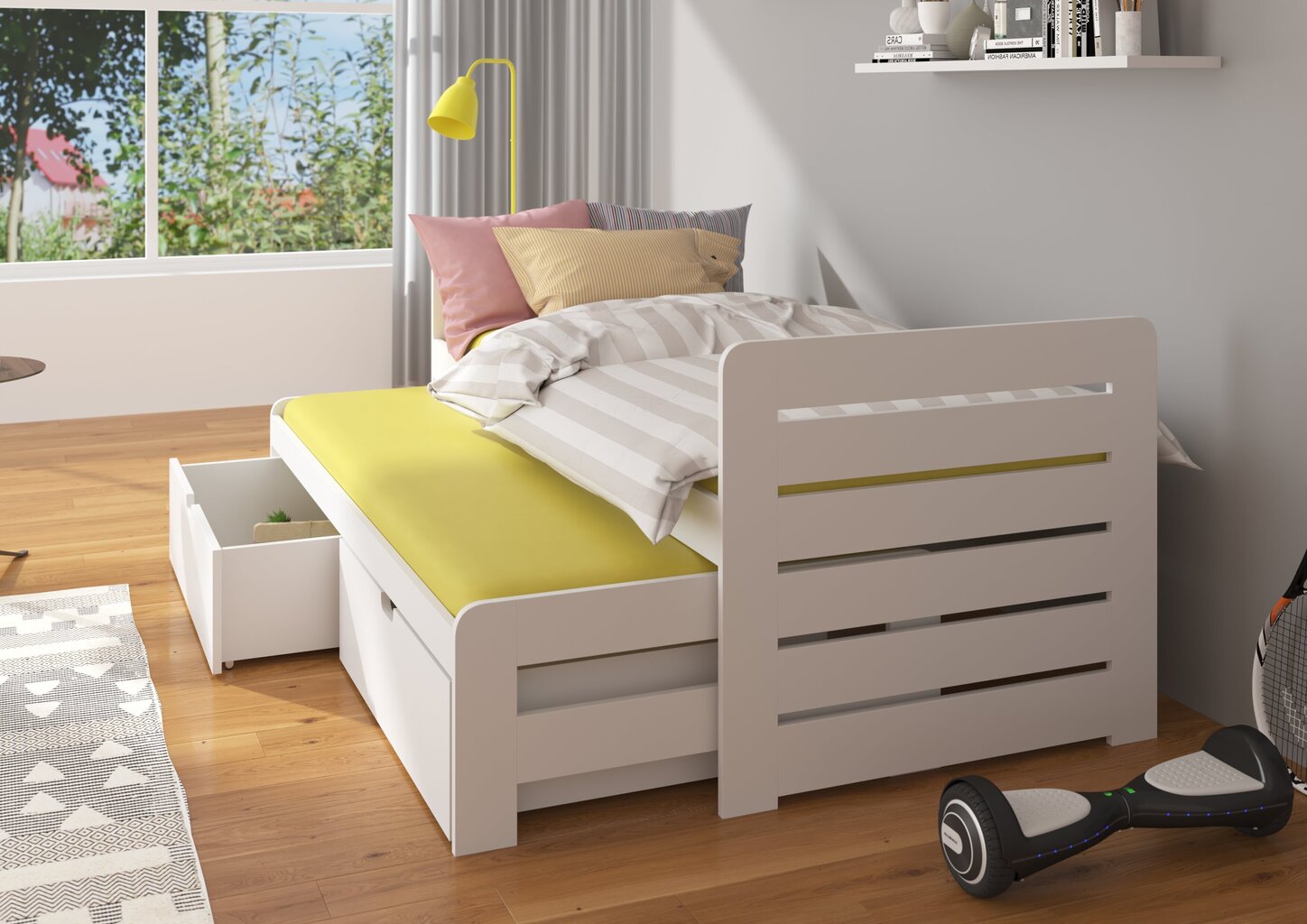Lastevoodi ADRK Furniture Tomi 200x90, valge цена и информация | Lastevoodid | hansapost.ee