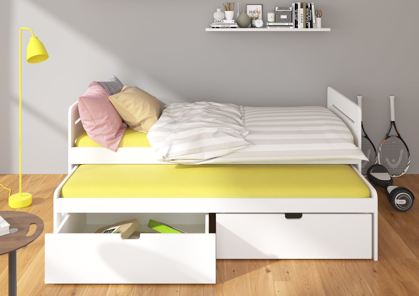 Lastevoodi ADRK Furniture Tomi 200x90, tamme värv цена и информация | Lastevoodid | hansapost.ee