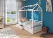 Voodi ADRK Furniture Rose 90x200 cm katusega, valge/sinine hind ja info | Lastevoodid | hansapost.ee