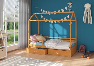 Voodi ADRK Furniture Rose 90x200 cm küljekaitsega, lepa värv цена и информация | Детские кровати | hansapost.ee