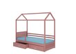 Voodi ADRK Furniture Rose 90x200 cm küljekaitsega, roosa hind ja info | Lastevoodid | hansapost.ee