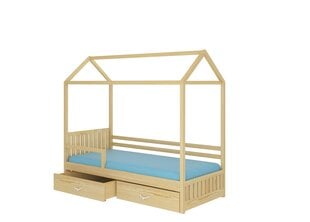 Voodi ADRK Furniture Rose 90x200 cm küljekaitsega, helepruun цена и информация | Детские кровати | hansapost.ee