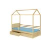 Voodi ADRK Furniture Rose 90x200 cm küljekaitsega, helepruun цена и информация | Lastevoodid | hansapost.ee