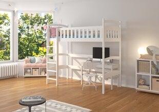 Кровать двухъярусная Adrk Furniture Miago 80x180 см, белая цена и информация | Детские кровати | hansapost.ee