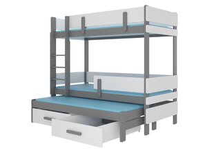 Кровать двухъярусная ADRK Furniture Etapo 90x200 см, серая цена и информация | Детскиe кровати | hansapost.ee