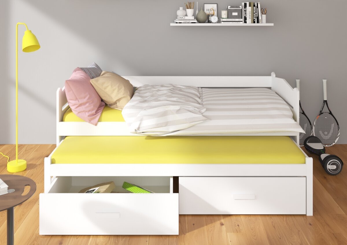 Voodi ADRK Furniture Tiarro 80x180 cm, pruun/valge hind ja info | Lastevoodid | hansapost.ee