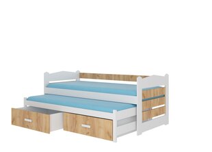 Voodi ADRK Furniture Tiarro 80x180 cm, pruun/valge цена и информация | Детские кровати | hansapost.ee