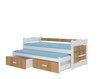 Lastevoodi Adrk Furniture Tiarro 90x200 cm, valge/pruun hind ja info | Lastevoodid | hansapost.ee