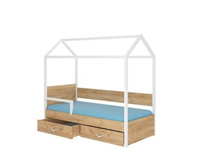 Кровать ADRK Furniture Otello, 90x200 см, коричневая/белая цена и информация | Детские кровати | hansapost.ee