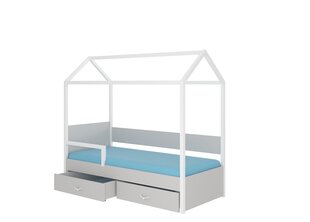 Кровать ADRK Furniture Otello 90x200 см, серая/белая цена и информация | Детские кровати | hansapost.ee