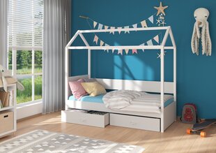 Кровать ADRK Furniture Otello 90x200 см, серая/белая цена и информация | Детские кровати | hansapost.ee