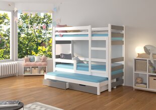 Voodi ADRK Furniture Karlo, valge/hall цена и информация | Детские кровати | hansapost.ee