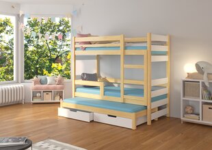 Кровать ADRK Furniture Karlo, коричневая/белая цена и информация | Детские кровати | hansapost.ee