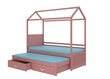 Voodi ADRK Furniture Jonasek 90x200cm, roosa цена и информация | Lastevoodid | hansapost.ee