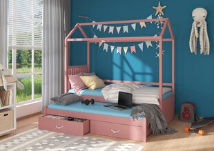 Voodi ADRK Furniture Jonasek 90x200cm, roosa цена и информация | Детские кровати | hansapost.ee