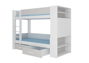 Voodi ADRK Furniture Garet 90x200 cm, valge/helehall цена и информация | Детские кровати | hansapost.ee