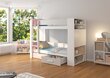 Voodi ADRK Furniture Garet 90x200 cm, valge/helehall hind ja info | Lastevoodid | hansapost.ee