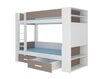 Voodi ADRK Furniture Garet 90x200 cm, valge/hall цена и информация | Lastevoodid | hansapost.ee
