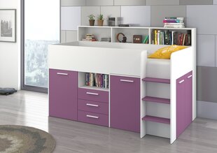 Кровать с письменным столом Neo P, белый/фиолетовый цена и информация | Детские кровати | hansapost.ee