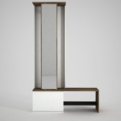 Комплект мебели для прихожей Kalune Design Ponte, белый/коричневый цена и информация | Комплекты в прихожую | hansapost.ee