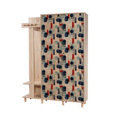 Комплект мебели для прихожей Kalune Design 869(VI), красный/дуб цена и информация | Комплекты в прихожую | hansapost.ee