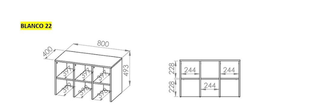 Jalatsiriiul Blanco 22, valge price and information | Jalatsikapid, jalatsiriiulid | hansapost.ee