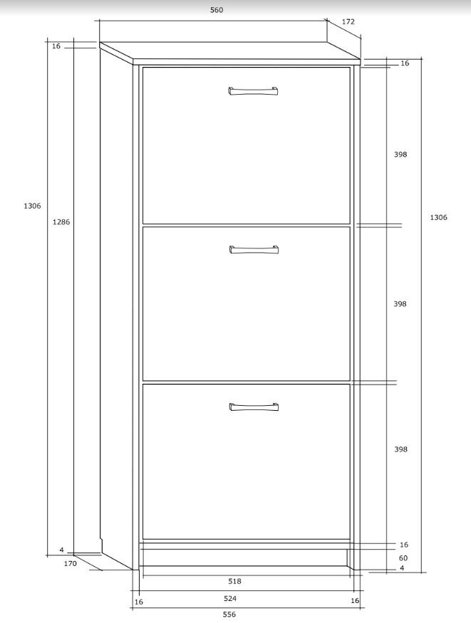 Jalatsikapp Athena 3/60L, pruun цена и информация | Jalatsikapid, jalatsiriiulid | hansapost.ee