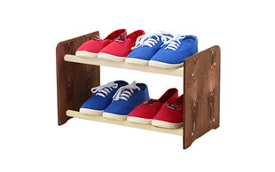 Полка для обуви RBS245, темно-коричневая / белая цена и информация | Полки для обуви, банкетки | hansapost.ee