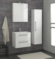 Нижний шкафчик для ванной с раковиной Scandic CA60DR2B/P, белый цена и информация | Шкафчики для ванной | hansapost.ee
