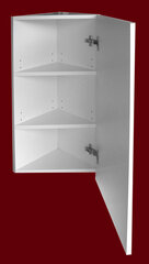 Ülemine seinapealne nurgakapp koos peegliga 4001 E40 hind ja info | Vannitoakapid | hansapost.ee