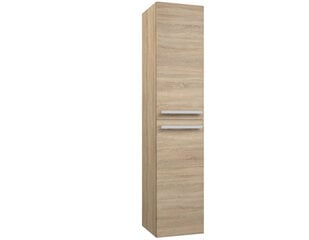 Высокий шкафчик для ванной комнаты с корзиной для белья Serena, коричневый цена и информация | Шкафчики для ванной | hansapost.ee