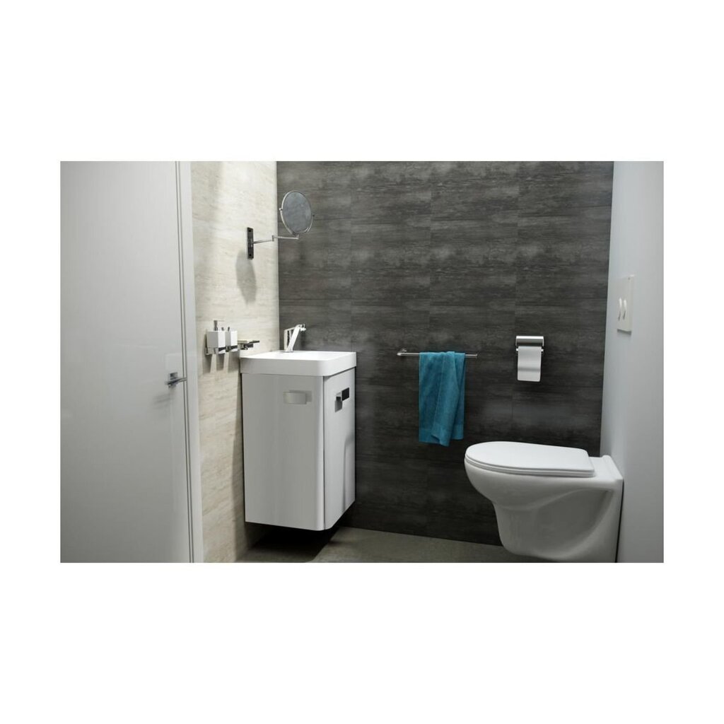 Riputatav vannitoakapp valamuga Corner, valge цена и информация | Vannitoakapid | hansapost.ee