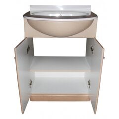 Шкафчик для ванной с раковиной F1000314, коричневый / белый цена и информация | Шкафчики для ванной | hansapost.ee