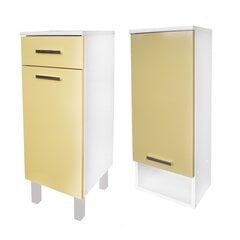Набор мебели для ванной комнаты F1001345, желтый/белый цена и информация | Шкафчики для ванной | hansapost.ee