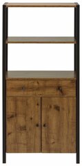 Напольный шкаф для ванной комнаты Herm Vertico, коричневый / черный цена и информация | Шкафчики для ванной | hansapost.ee