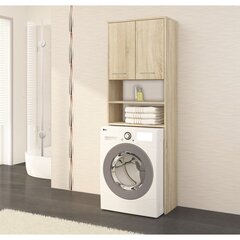Шкафчик над стиральной машиной FIN, цвет дуба цена и информация | Шкафчики для ванной | hansapost.ee