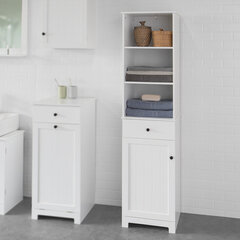 Шкаф-пенал для ванной SoBuy BZR17-W, белый цена и информация | SoBuy Мебель и домашний интерьер | hansapost.ee