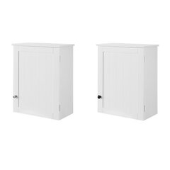 Подвесной шкаф для ванной комнаты SoBuy BZR19-W, белый цена и информация | Шкафчики для ванной | hansapost.ee