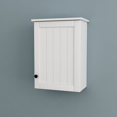 Подвесной шкаф для ванной комнаты SoBuy BZR19-W, белый цена и информация | Шкафчики для ванной | hansapost.ee