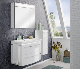 Alumine vannitoakapp Fackelmann Lino 106, valge цена и информация | Шкафчики для ванной | hansapost.ee
