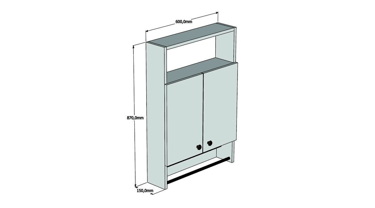 Vannitoakapp Kalune Design 835(I), pruun hind ja info | Vannitoakapid | hansapost.ee