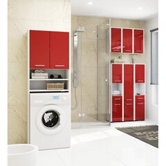 Шкафчик над стиральной машиной NORE Fin 1794, белый/красный цена и информация | NORE Мебель для ванной | hansapost.ee